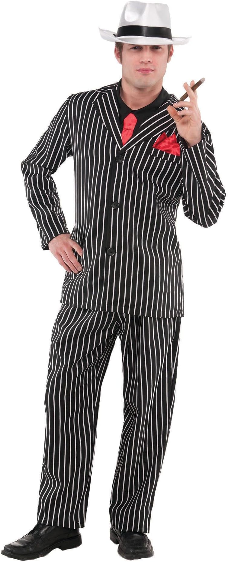 amscan Adult Mob Boss Costume, Medium - 40-42, 1 Pc, Black