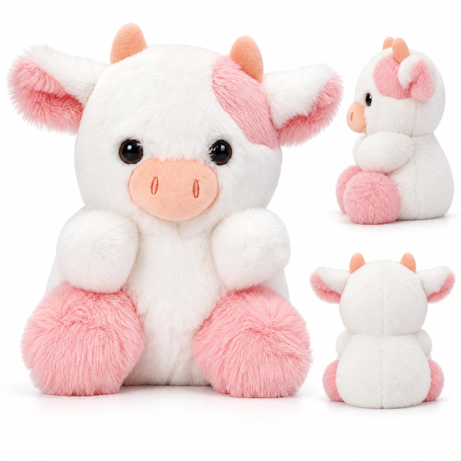 Kuwuarg Cow Plush, 20cm Cute Teddy Stuffed Animal