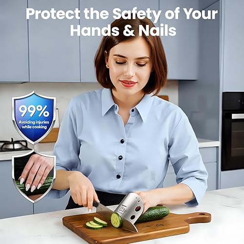 Miniatura 2 de Protectores de dedos para cortar alimentos, protege los dedos y las uñas de las mujeres, regalo ideal para ella, mamá o esposa, 2 protectores de