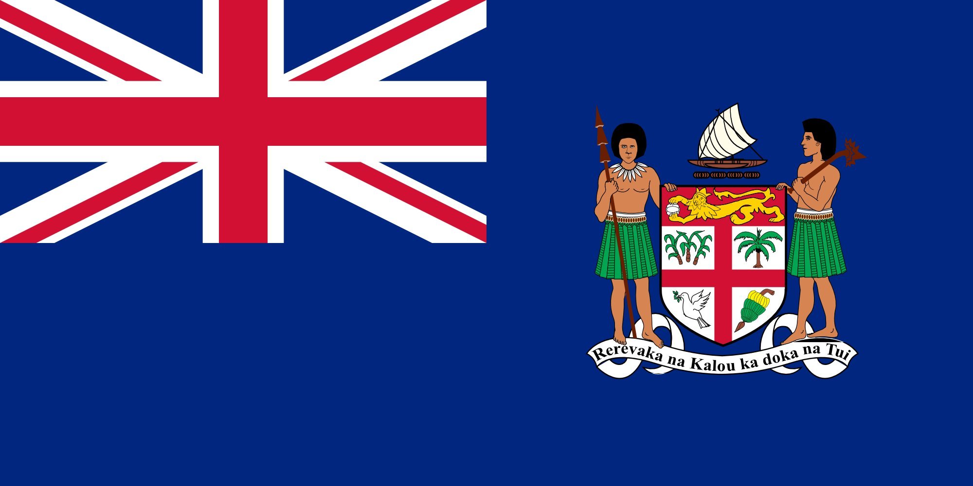 Drapeau Fiji 1924-1970 pour décoration de salon thématique