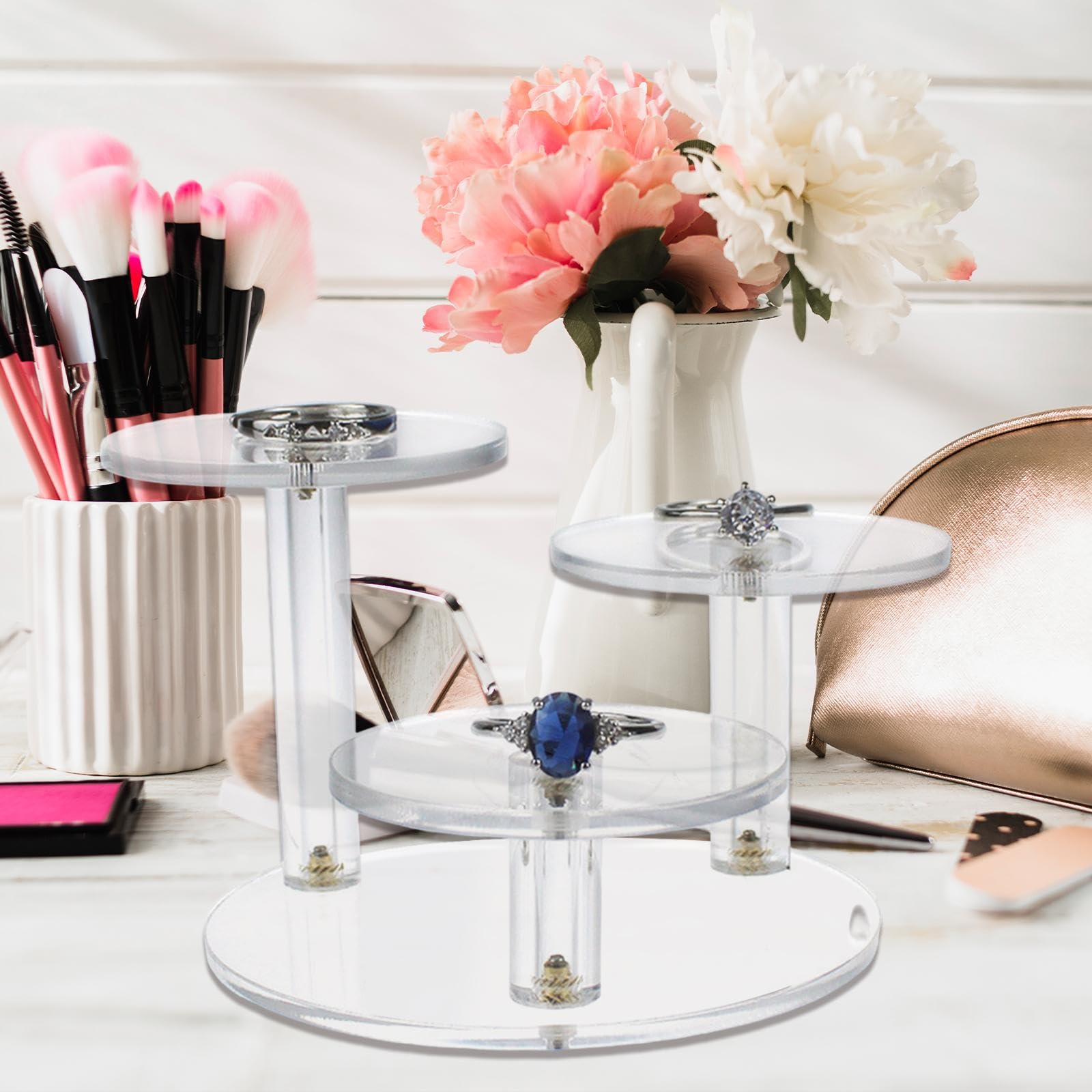 Amazon｜Generic ジュエリーやデザート用の透明アクリル製段付き