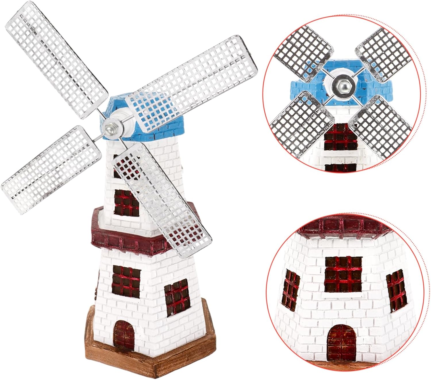 Rustic Desktop Windmill Ornament Vintage Style Windmill Decor for Home and Office Unique Craft Sculpture for Living Bedroom European Home Decor Accent