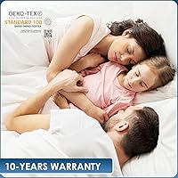 Vista 7 de Protector de colchón impermeable, tamaño Queen, protector de colchón impermeable, con bolsillo profundo de hasta 18 pulgadas, suave, transpirable