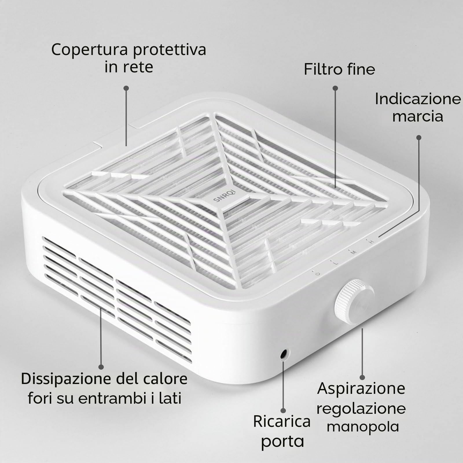 Aspirapolvere Unghie, Turbo Brushless 120 W Aspiratore Unghie Professionale Con Filtro Riutilizzabile, Aspirapolvere Silenzioso Per Unghie, Aspiratore Da Tavolo Ad Alta Potenza