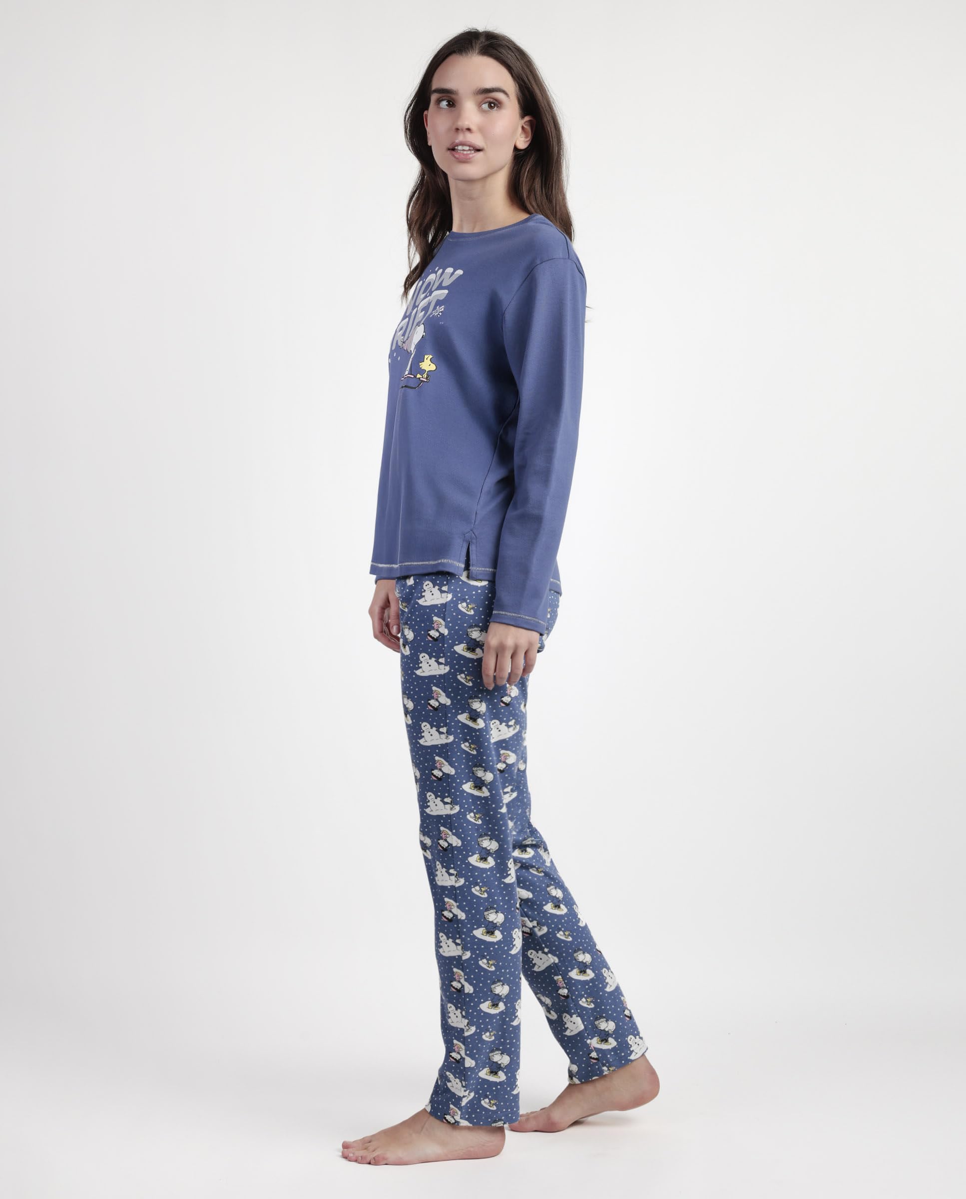 PEANUTS Pijama Manga Larga Snow Drift para Mujer