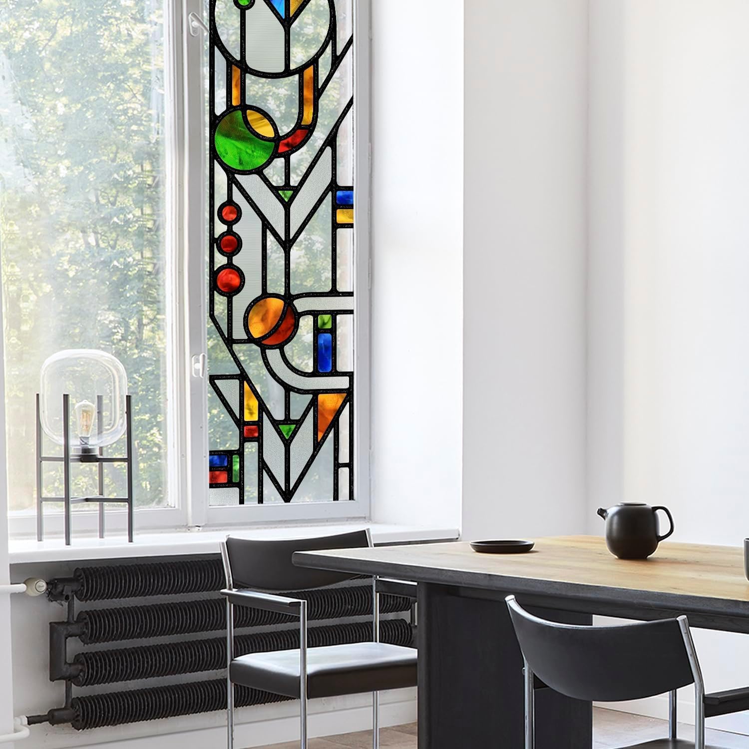 ChicSkin Hand-Painted stained glass window film geometric 43X215CM — image 1