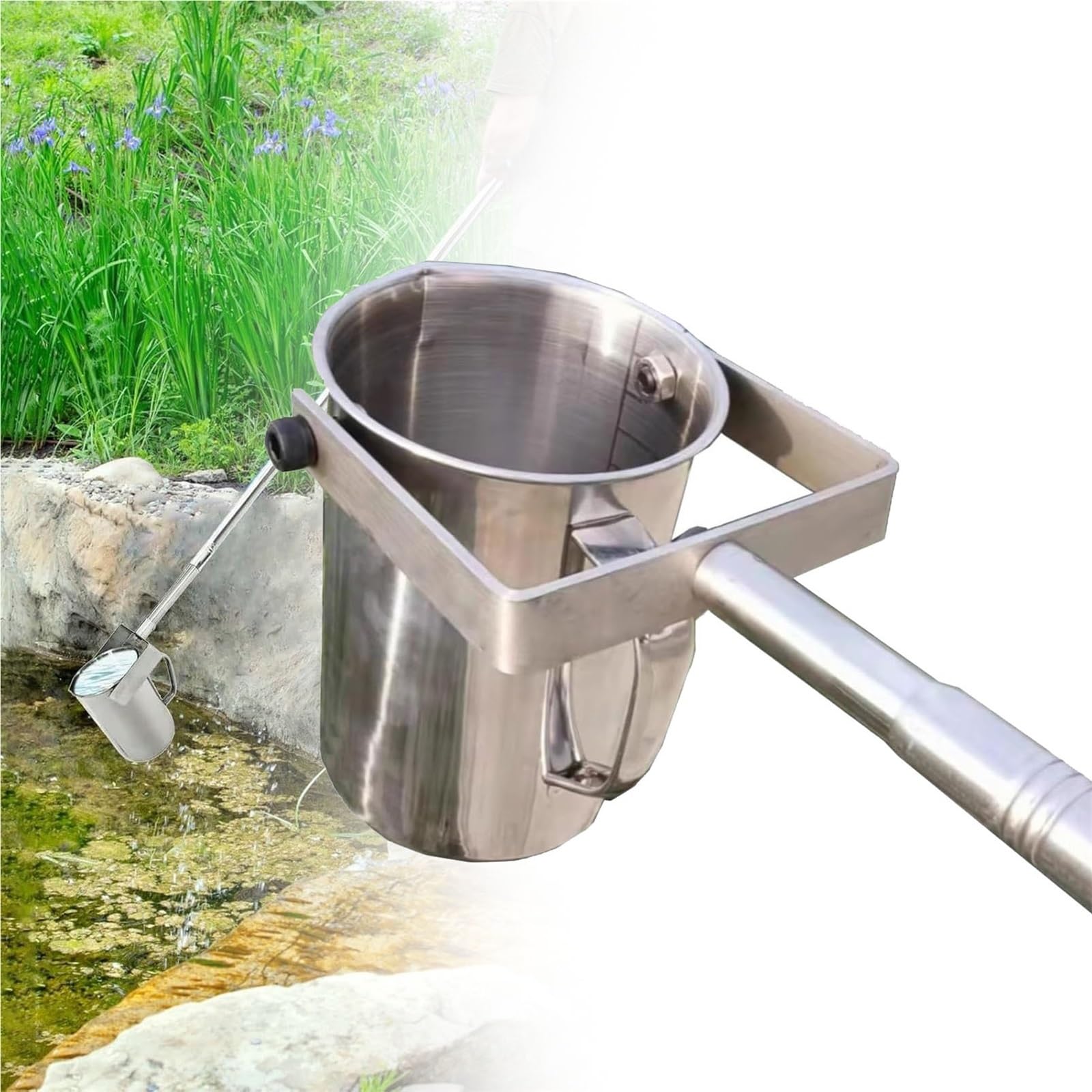 Wasserprobenahme aus Edelstahl, 2,5 m, langlebiges Flüssigkeitsprobengerät für Technik und Industrie, 500 ml Fassungsvermögen, ideal für Wasserproben und Analysen