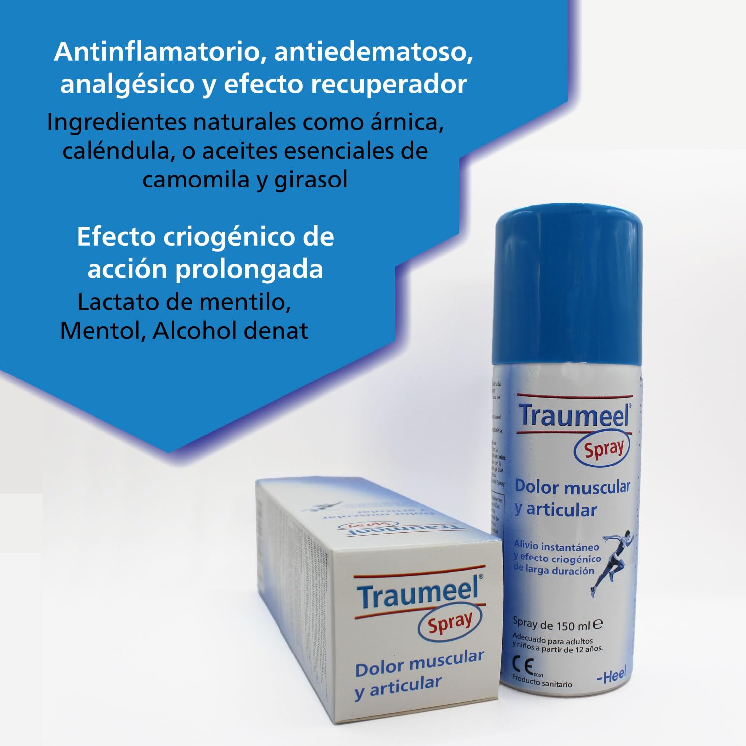 Heel Traumeel Spray Frío a base de Plantas para Golpes y Muscular- No te pares- 150 ml