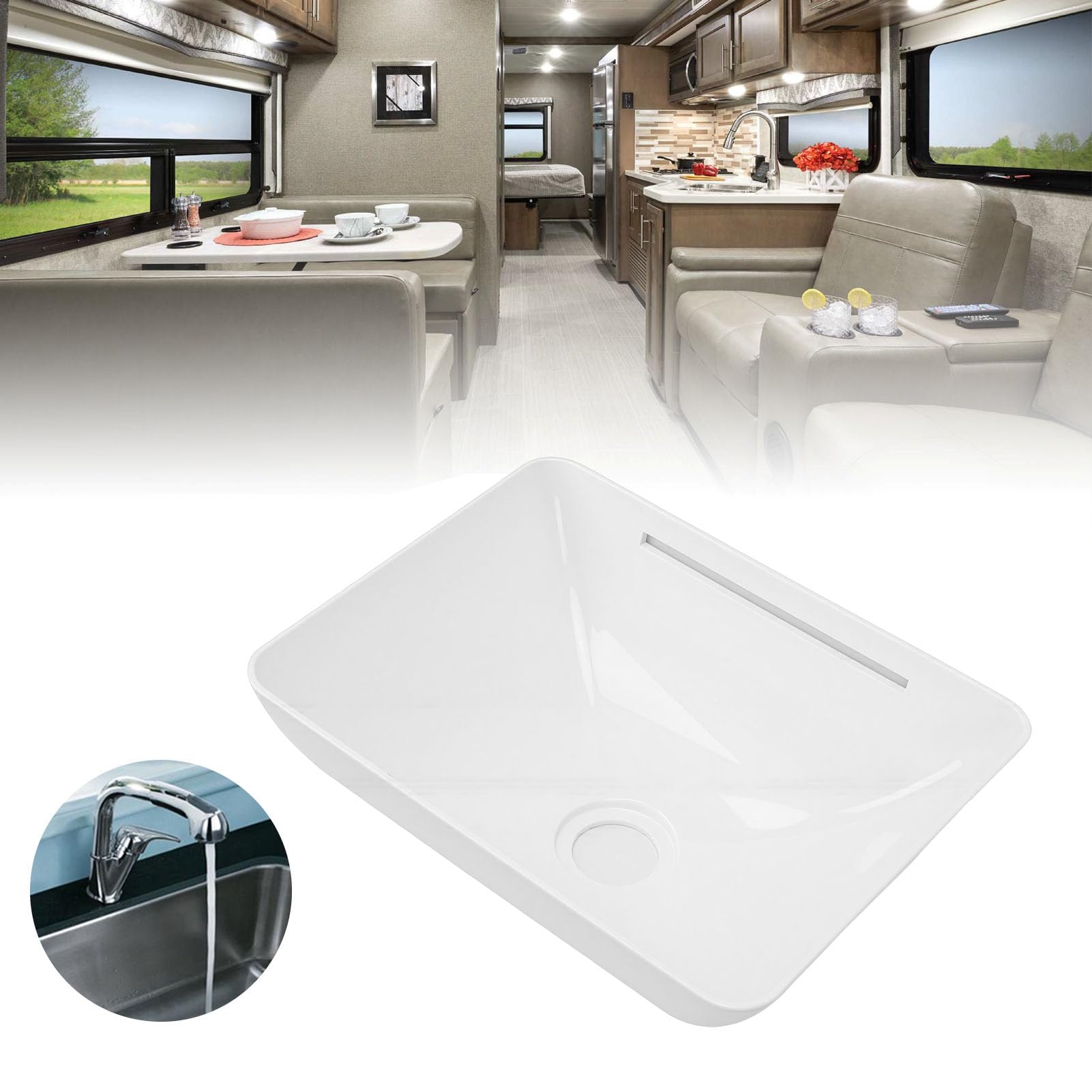 banapoy Lavabo Mano con Lavandino da Incasso per Yacht