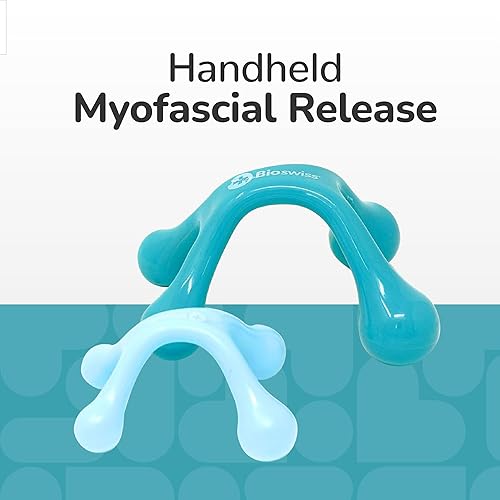 Miniatura 4 de BioSwiss Masajeadores de mano de tejido profundo de espalda herramientas de masaje manual de cuello y espalda palma de mano de cuerpo completo