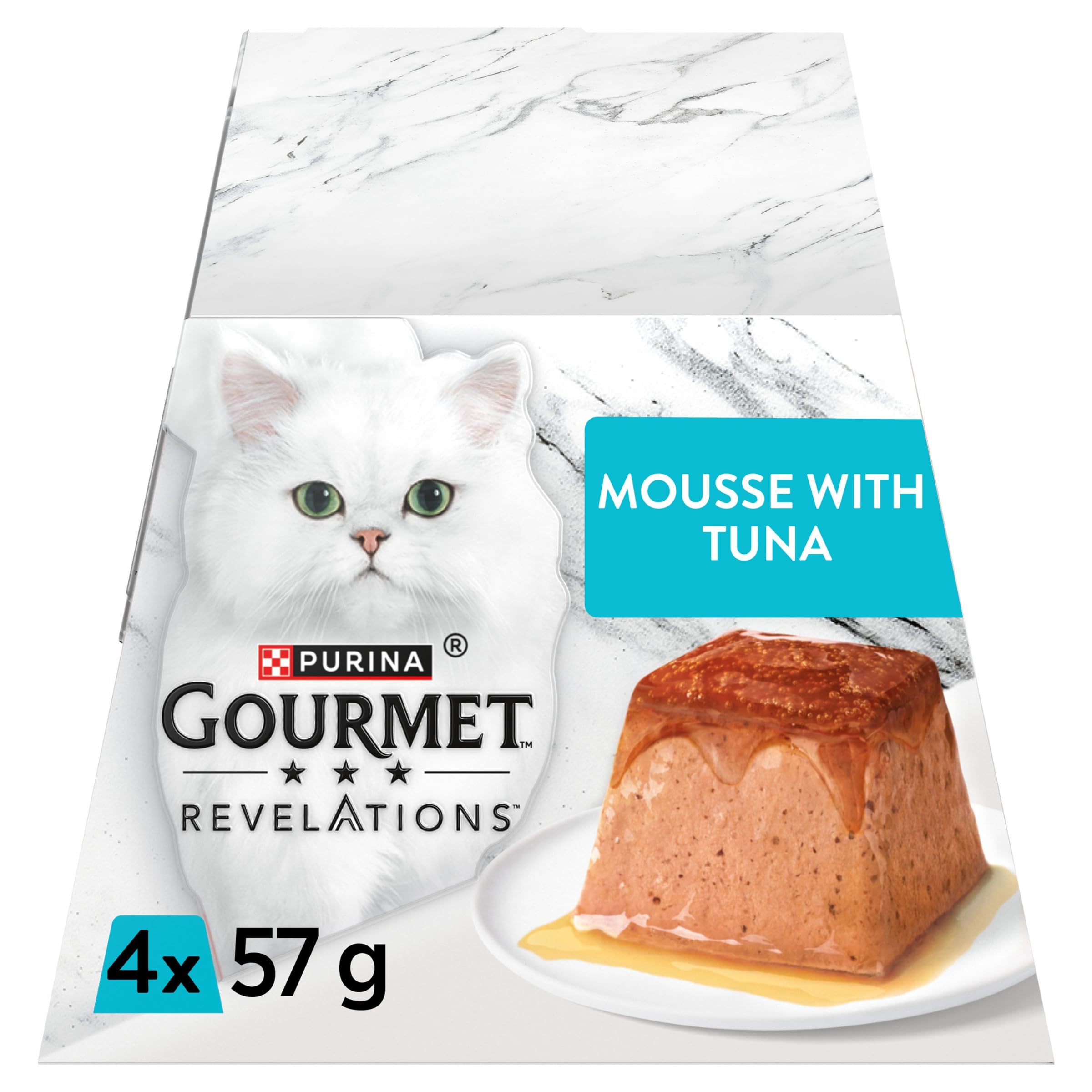 GOURMET Revelations Mousse Tuna Wet Cat Food 4x57g (Pack of 6)