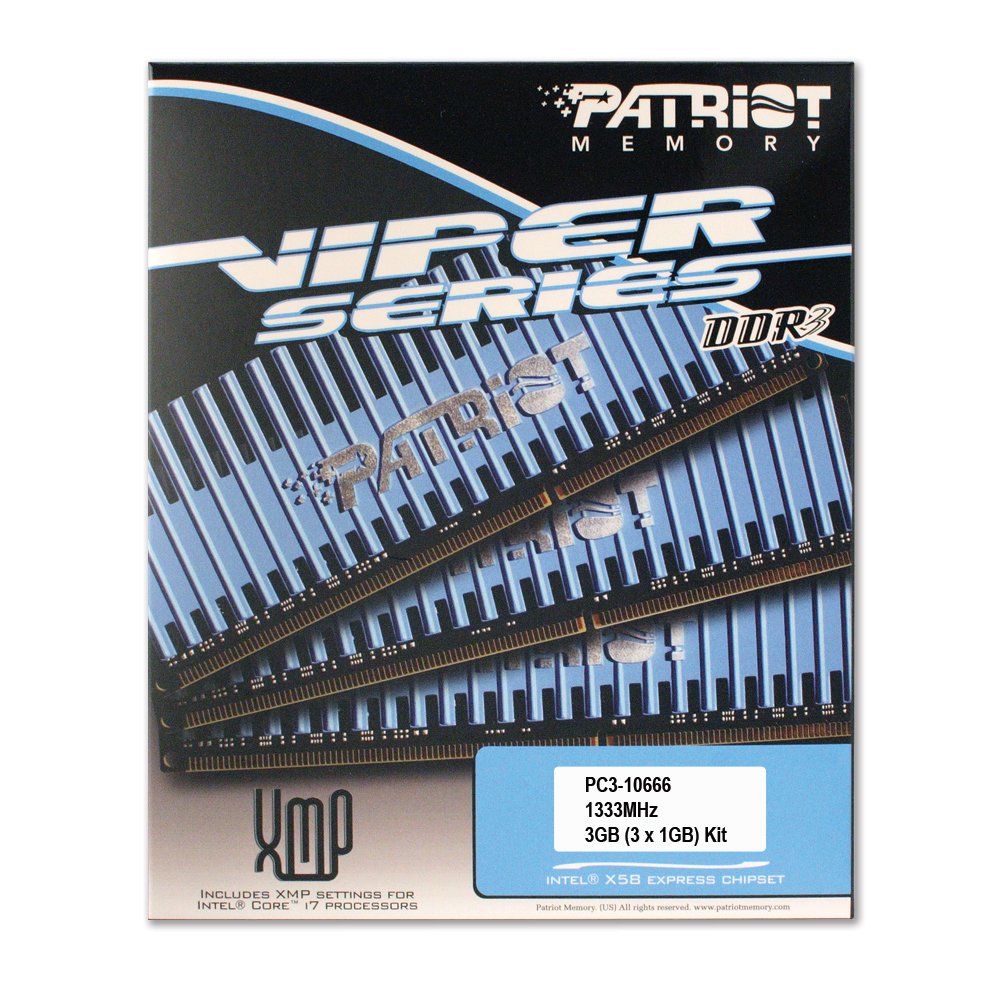 Patriot PVT33G1333ELK Extreme Performance Viper Series PC3-10666