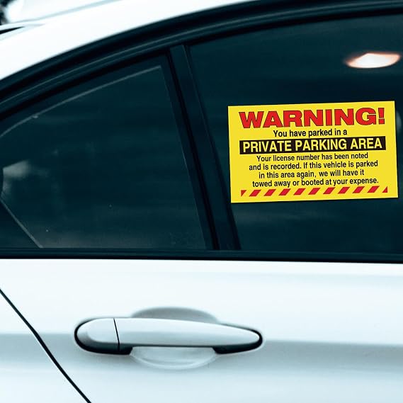 KORTTITALO 50 Parking Violation Stickers - No Parking Tickets for Car Window, (5 x 9 Yellow), WCS0165