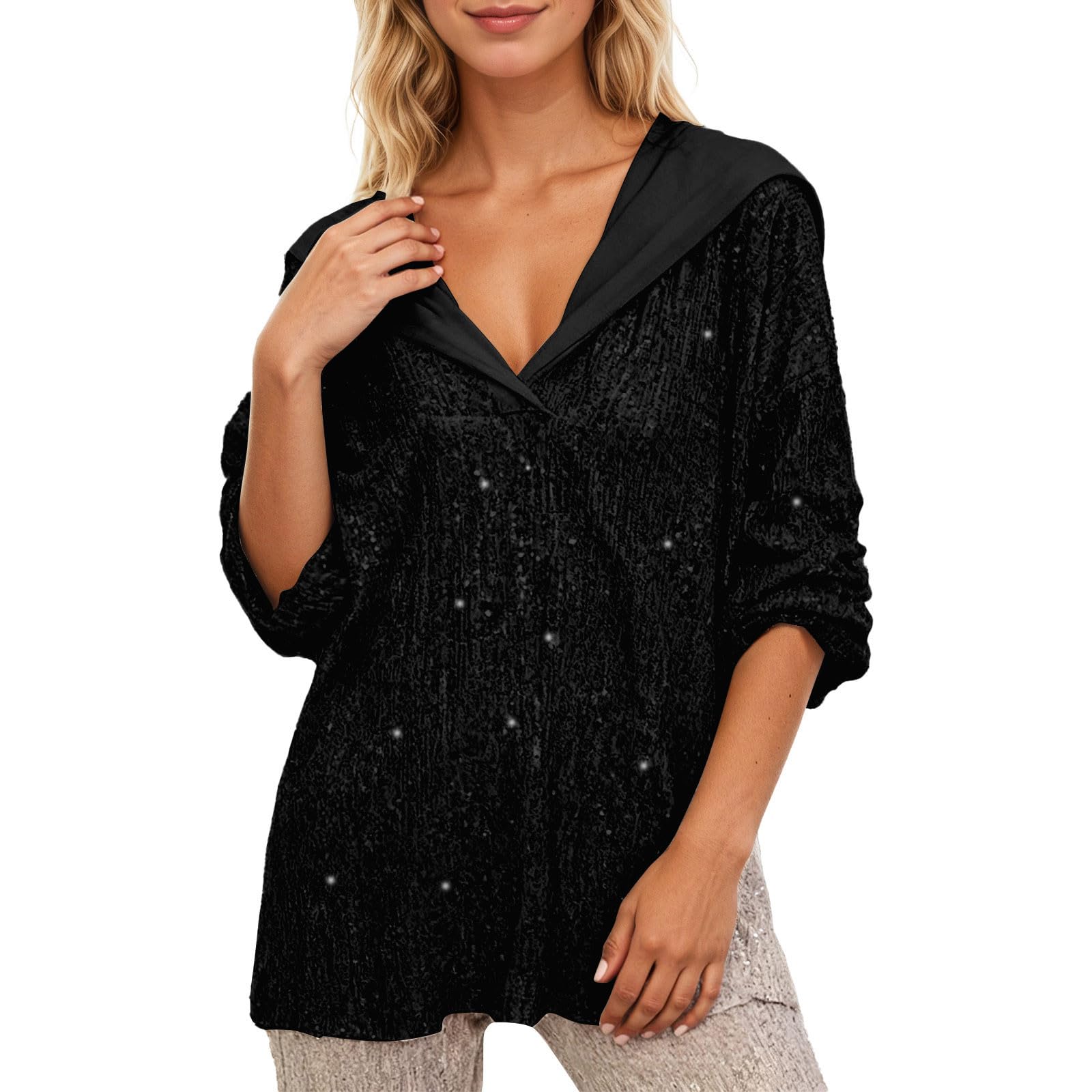 Sweat à capuche élégant pour rompre avec la monotonie des pulls amples - 6