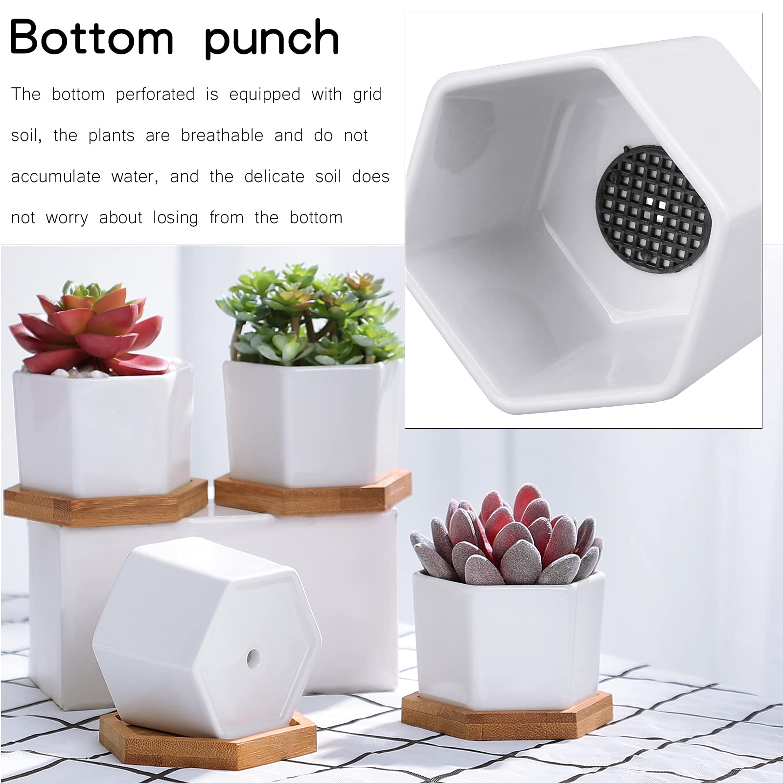 Mini-familie bloempot menselijk wezen vorm keramische desktop planter container voor vetplanten