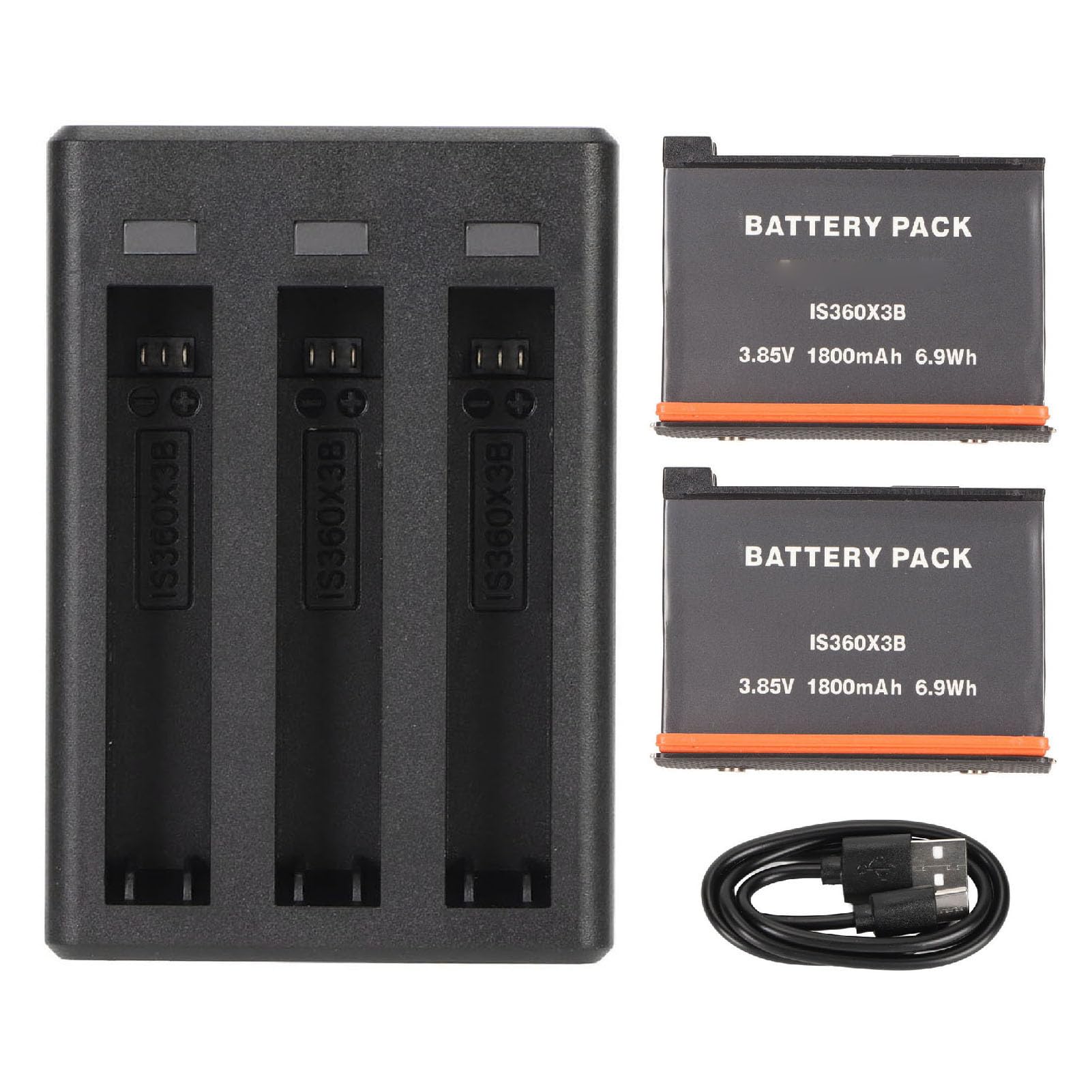 Cargador de Batería de 3 Ranuras para X3 con Cable
