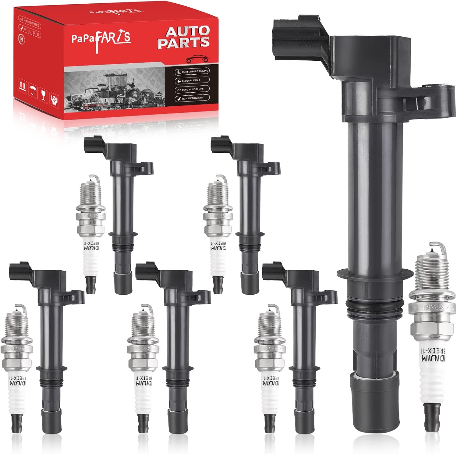 6pc Spark Plugs And Ignition Coil Packs UF270 For 2002-2008 Jeep - Foto 11