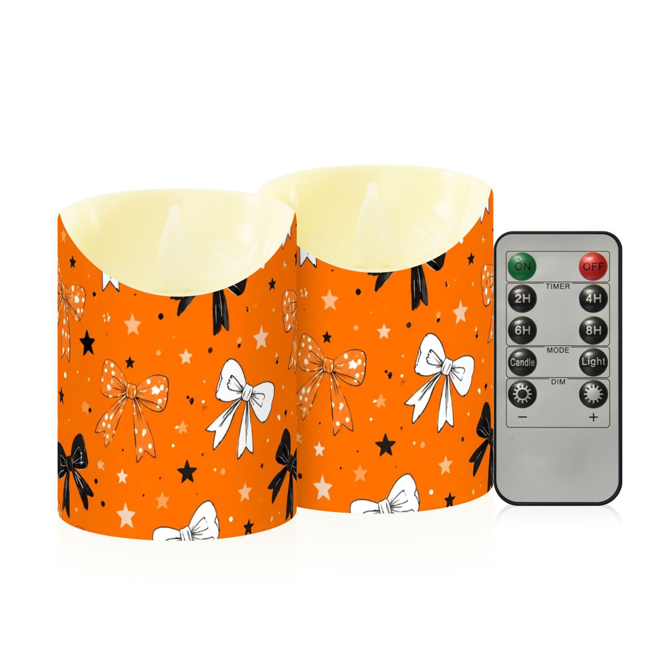 Kutsu Flameless Candles Set of 2, Battery Operated LED Flickering Candles