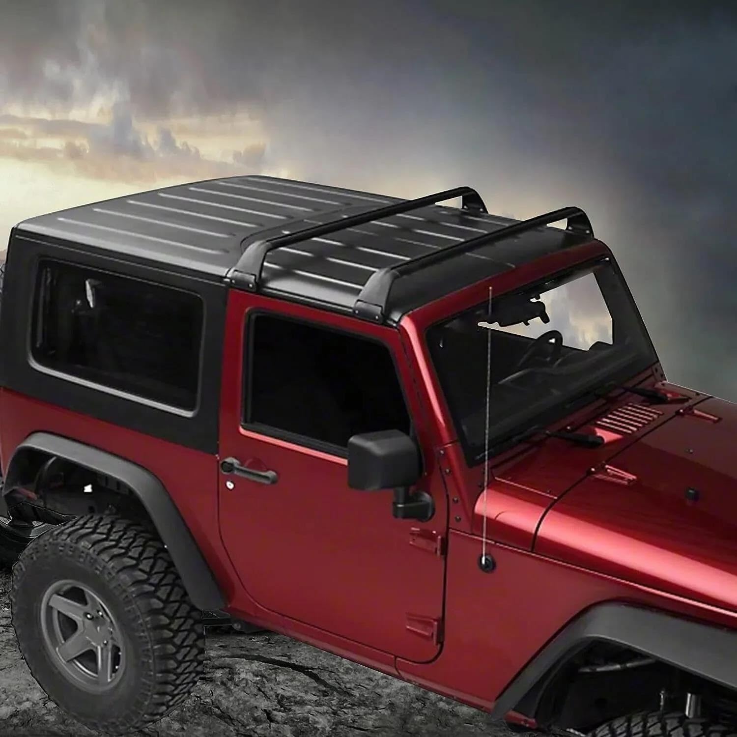 Baca para Coche Barras Transversales para Portaequipajes De Techo De Aluminio para Jeep para Wrangler JK JL 2007-2022 Portaequipajes De Techo