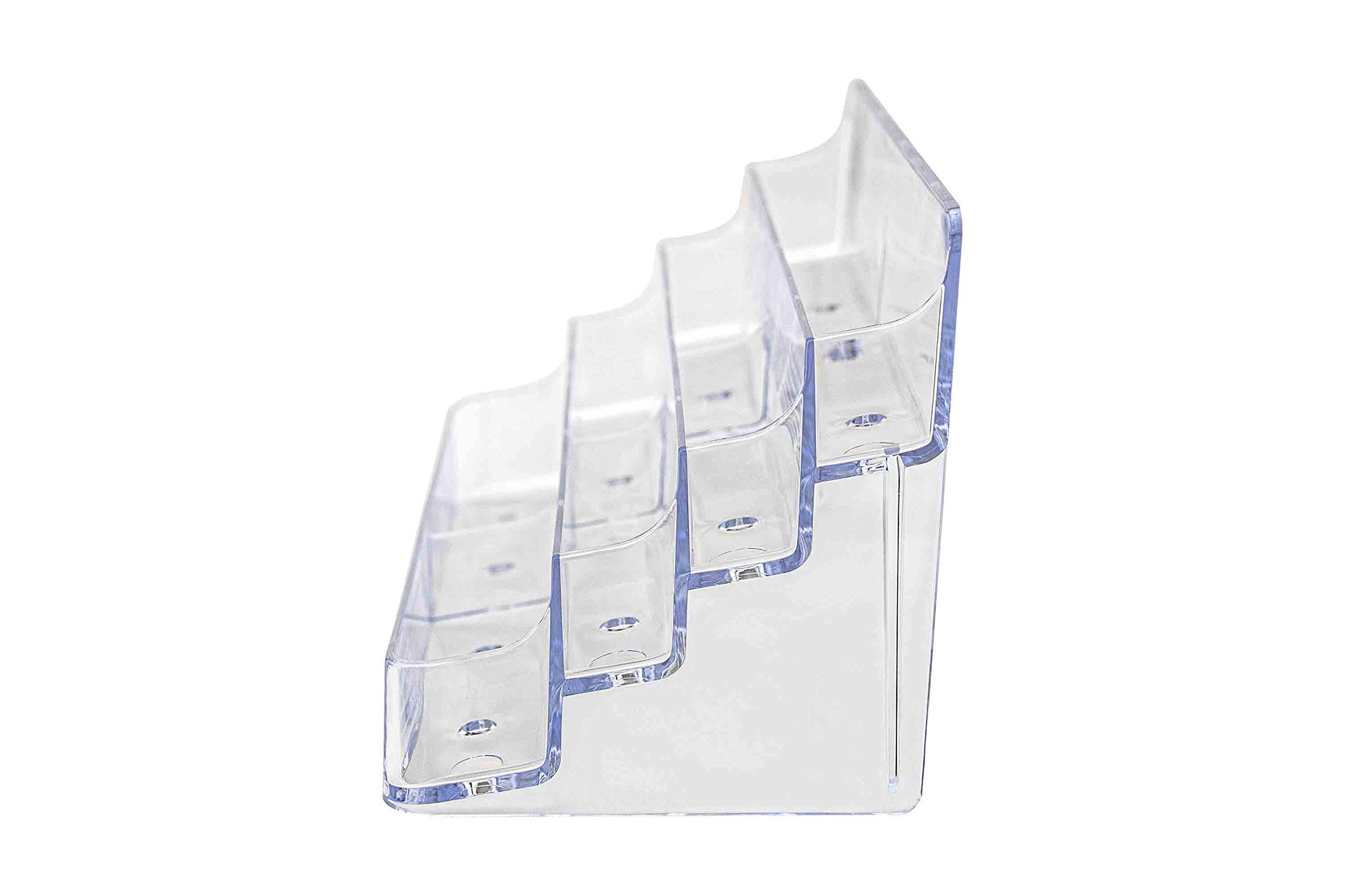 DNHCLL 1 Pack Clear Business Card Holder 3 Tiers Plastic Card Stand Organizer Card - View #2