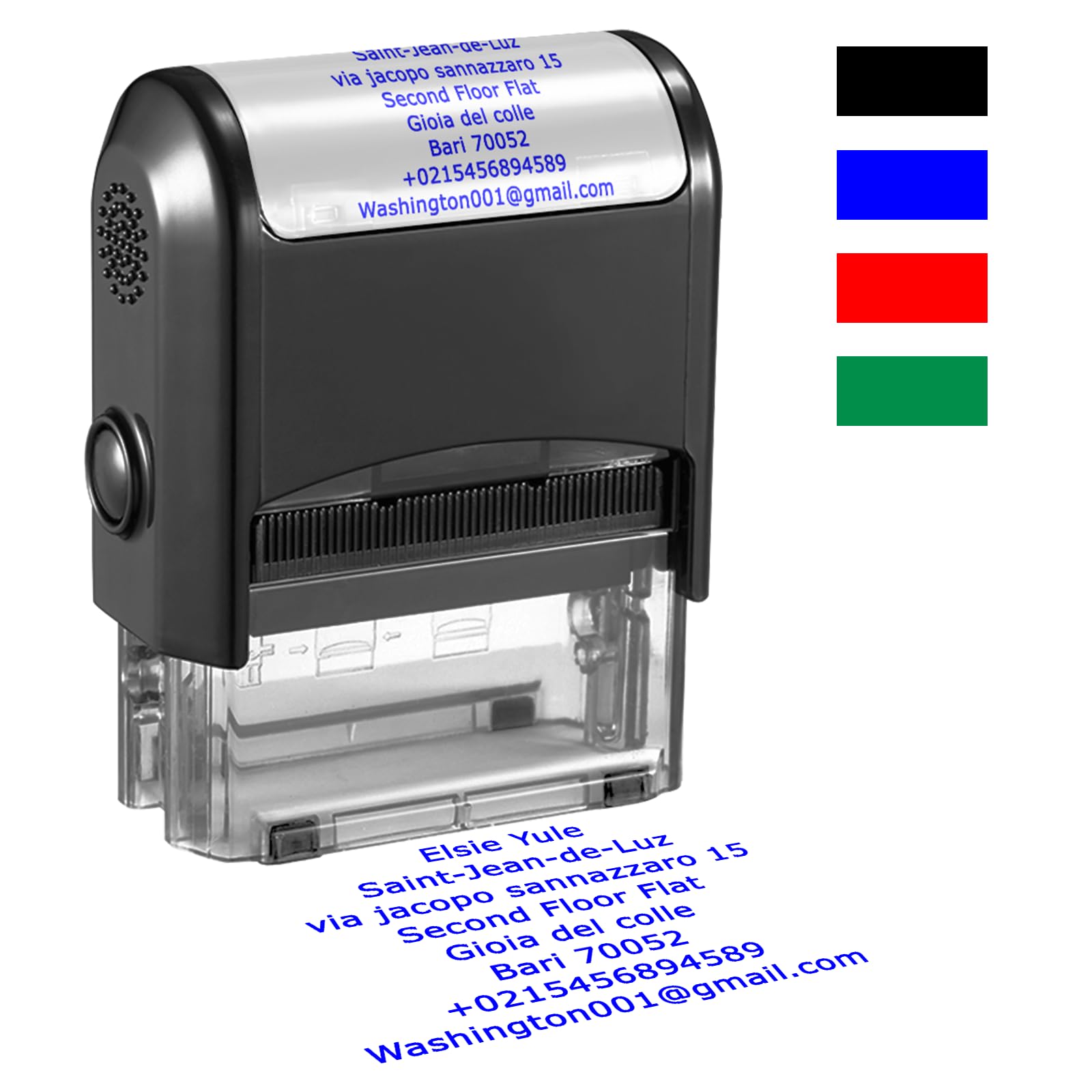 Personalized Stamp Custom Made Self-Inking Business Company Address Rubber Stamps Customized Return Address Stamp with Name Date Signature