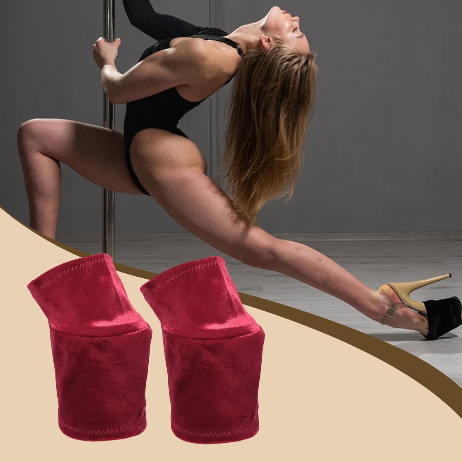 2 Pezzi Copriscarpe Proteggi Scarpe Da Pole Velluto Resistente All'usura Antiscivolo Maniche per Scarpe Da Spogliarellista Adatte per Lez, M