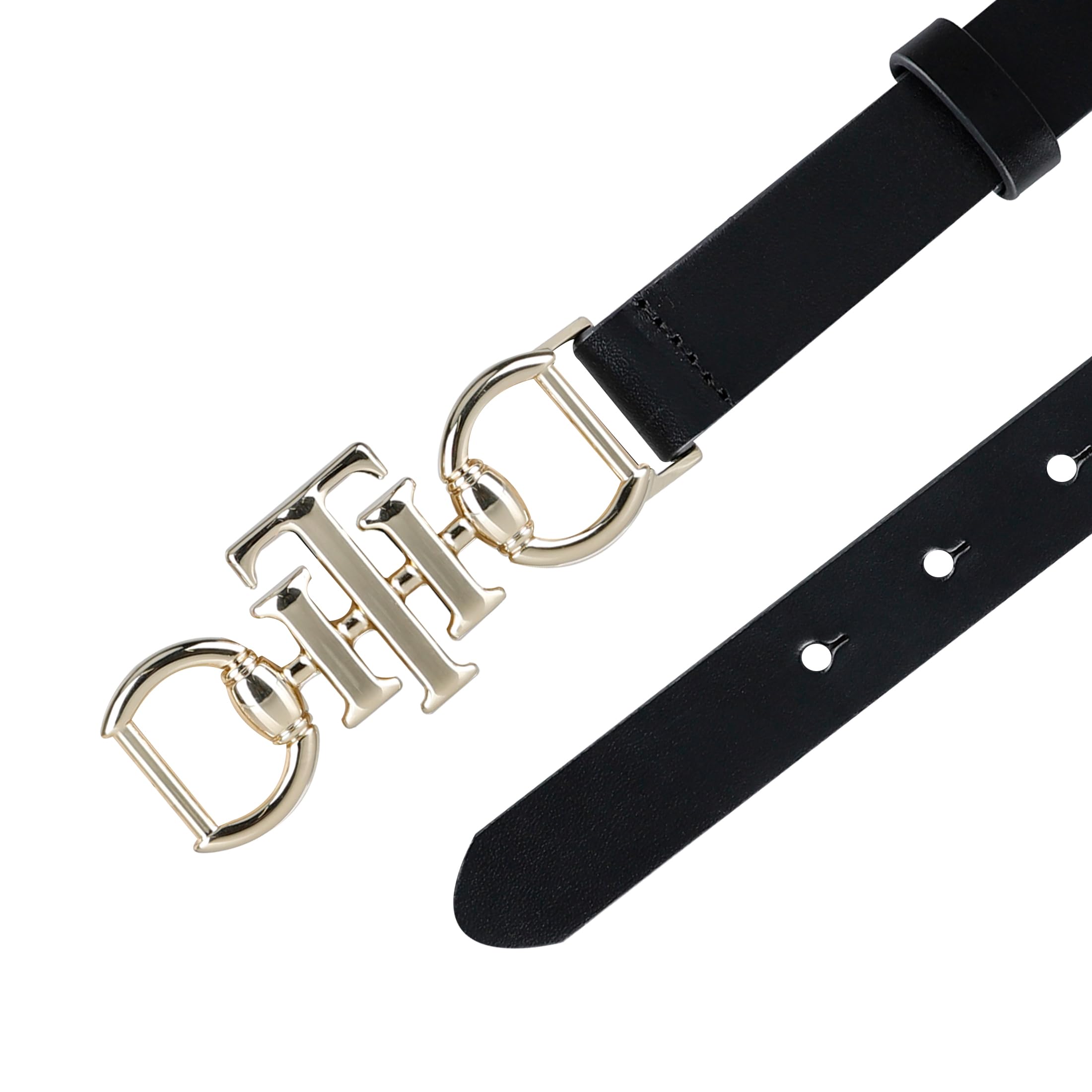 Tommy Hilfiger Hebilla de Placa de Horsebit Cinturón Mujer (Pack de 1)