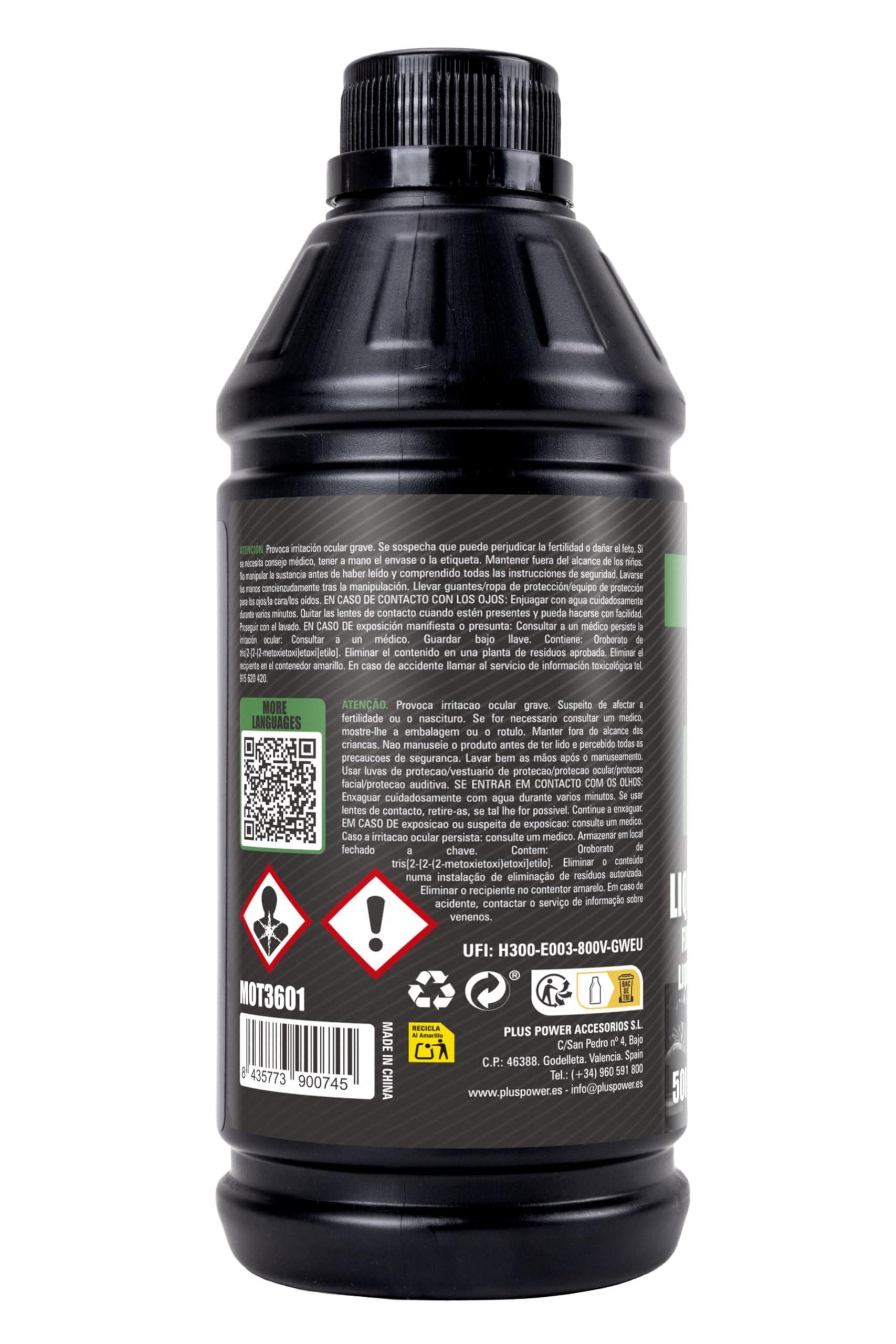 Motorkit Fluido Freni DOT 5.1 500 ml. Prestazioni Superiori in Condizioni Estreme. Conforme alla Norma ISO 4925.