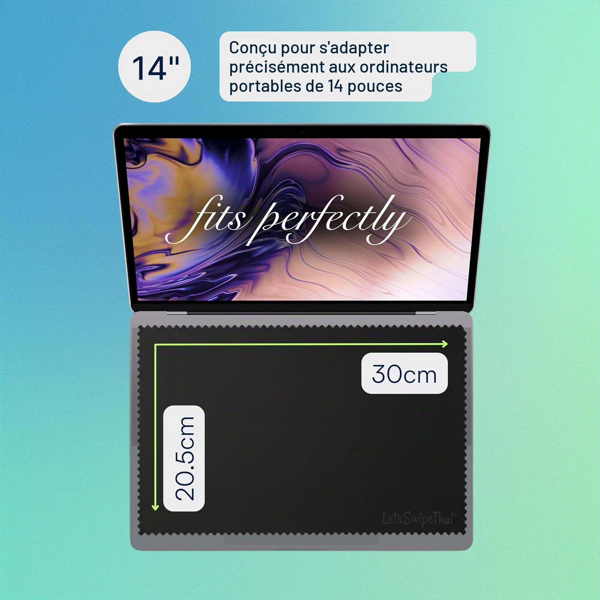 Chiffon Microfibre 3X Pack pour MacBook 14" Protection Clavier Nettoyant