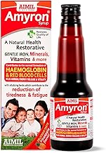 AIMIL Amyron Syrup - 200ml | Enriched with Vitamins & Mineral Rich Herbs for Men & Women of All Ages | Reduces Tiredness & Fatigue | Improves Haemoglobin Level