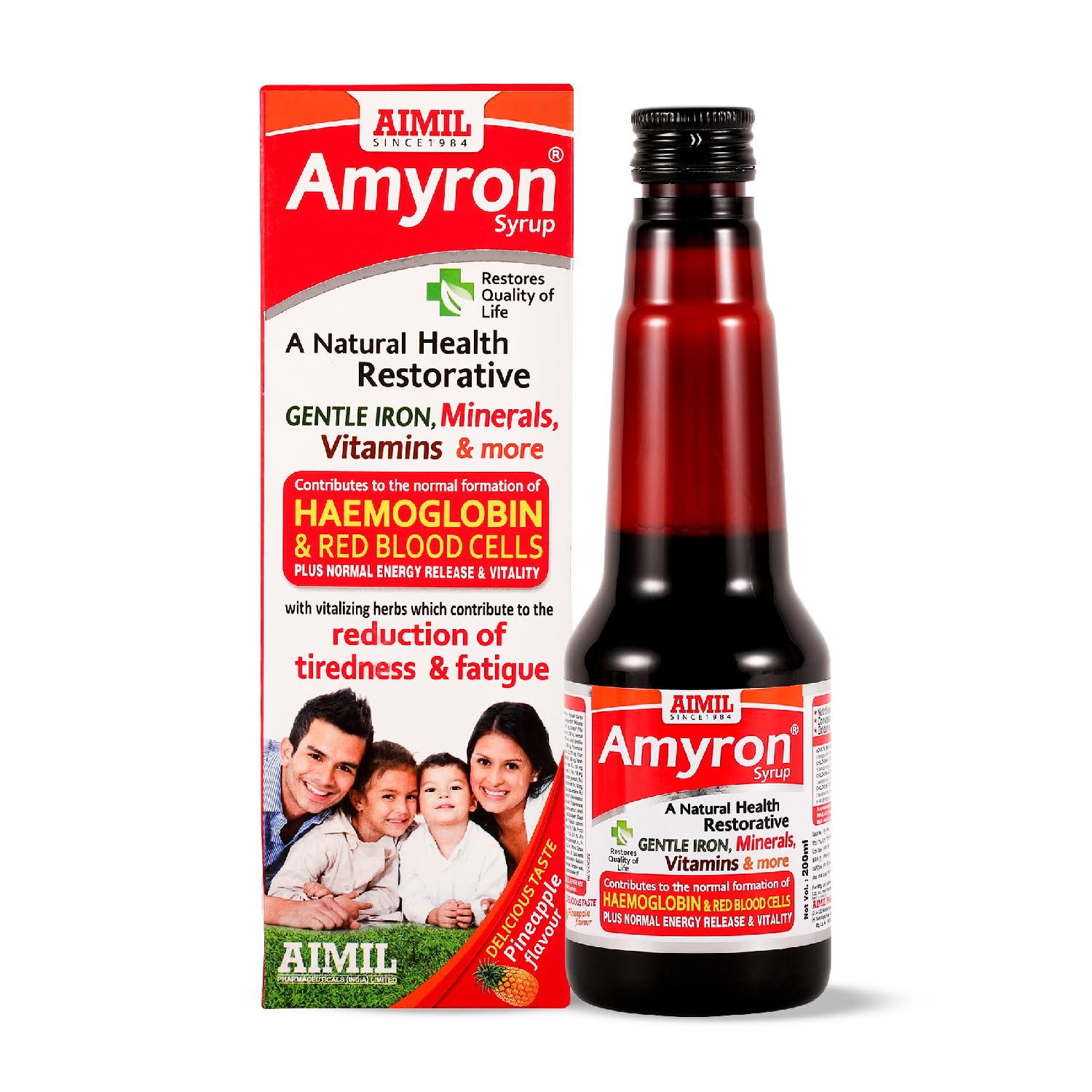 AIMIL Amyron Syrup - 200ml | Enriched with Vitamins & Mineral Rich Herbs for Men & Women of All Ages | Reduces Tiredness &... - Review, Price and Buying Guide