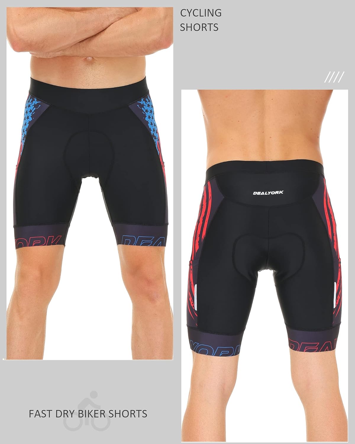 Men's bike shorts with pockets Clearance