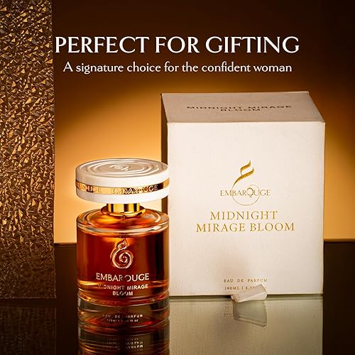Miniatura 6 de EMBAROUGE MIDNIGHT MIRAGE BLOOM Perfume para mujer  Perfume para mujeres  Nota superior cítrica  100 ml  3.4 fl oz  Fragancia ámbar y fougère
