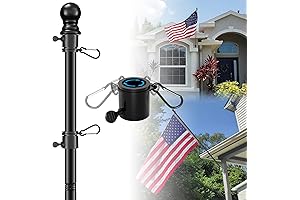 Supreme Flag Pole for Outside, 5FT Metal Flag Pole, 1 inch Heavy...