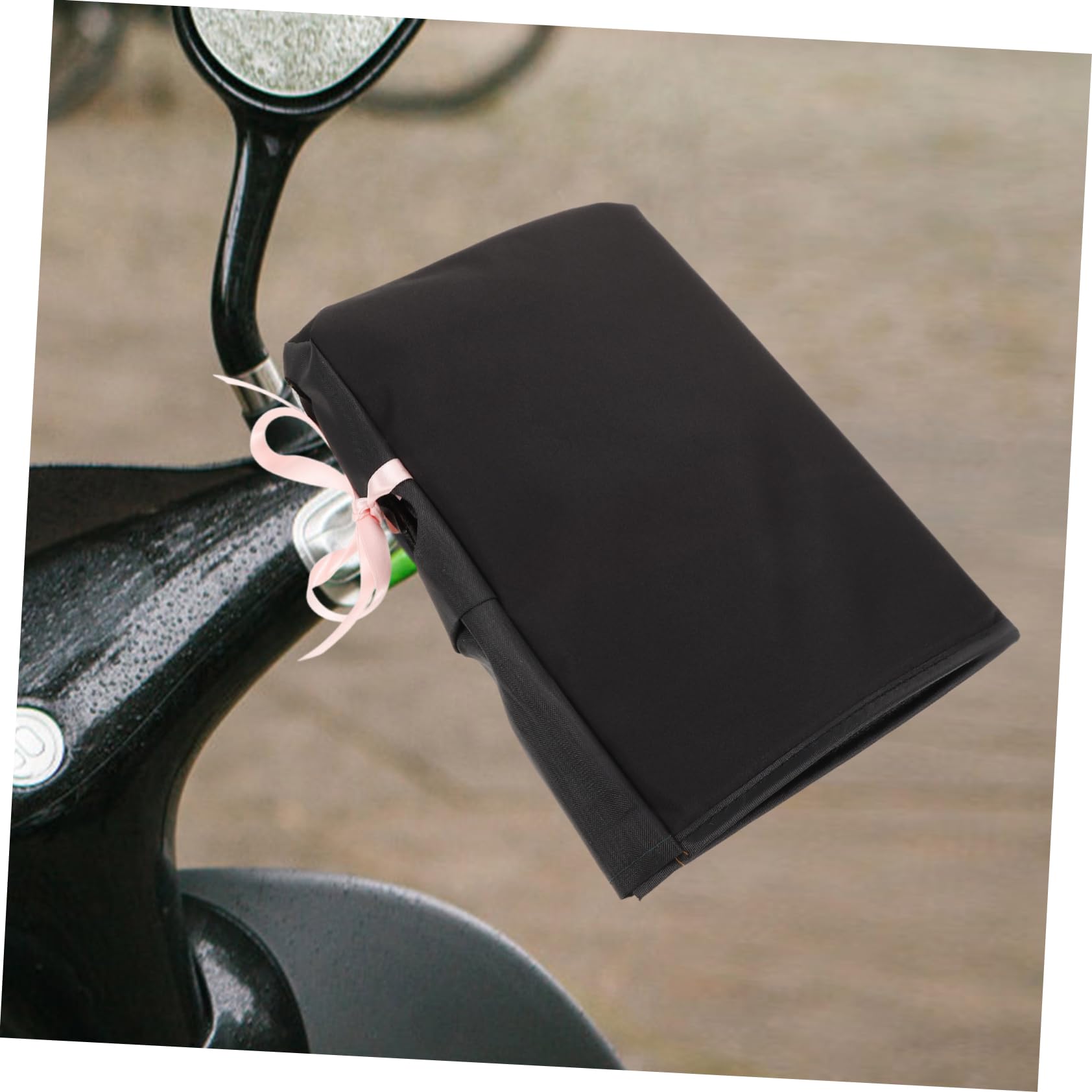 KOMBIUDA Guanti da Manubrio per Moto, Manicotti Termici Neri in Pelle e Peluche, Antivento, Protezione dal Freddo per Mani e Articolazioni, | Peluche e Limitation Leather, Antivento per Mani e Articolazioni, Guida su Motociclette