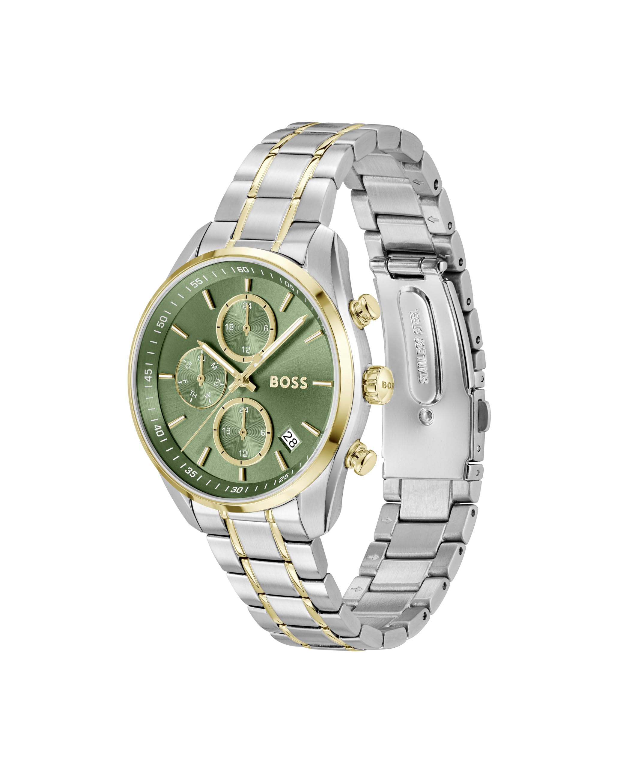 BOSS Reloj Analógico de Cuarzo multifunción para Mujer Colección Grand Tour Ladies Collection con Correa en Acero Inoxidable