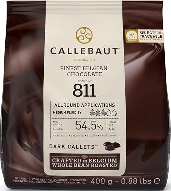 Callebaut Finest Belgian Dark Chocolate, Brown, 400 g