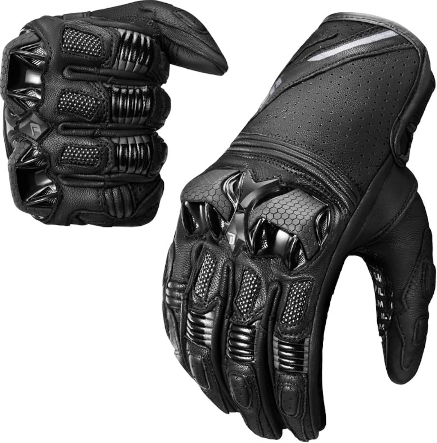 ILM Motorcycle Leather Gloves Breathable Riding Motocross Dirt Bike Glove with Touchscreen Men Women Model GL3