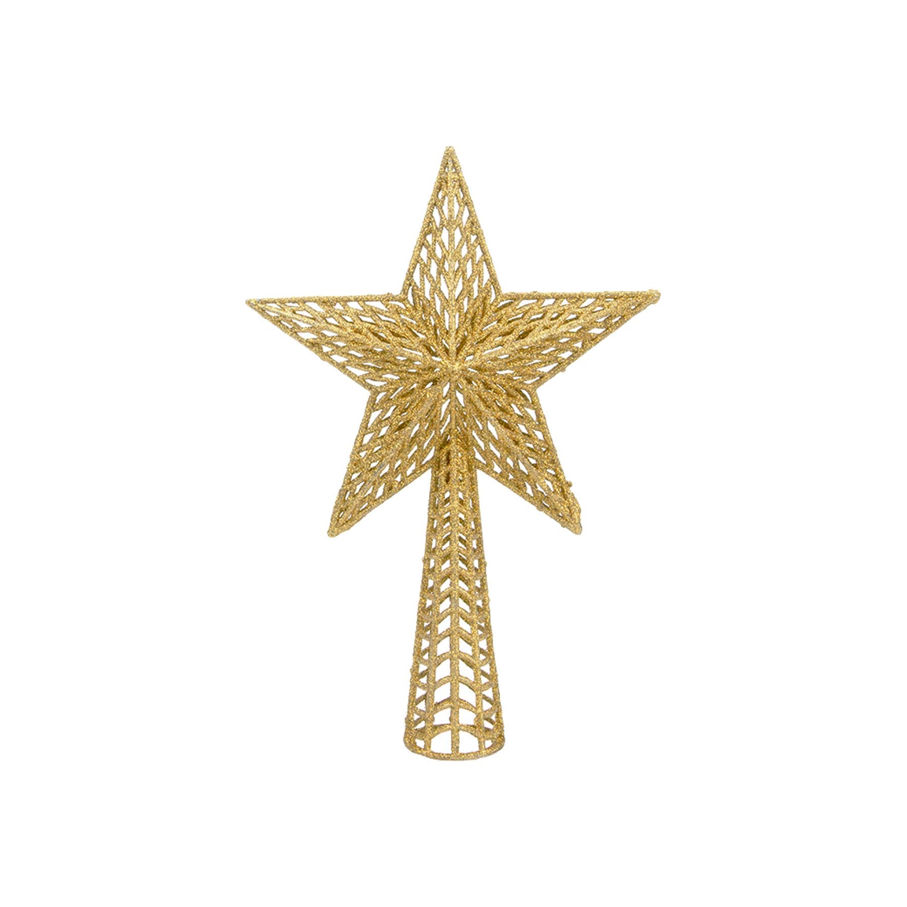 Pms Gold Glitter Collection Christmas Tree Decoration - 18Cm Tree Top Star