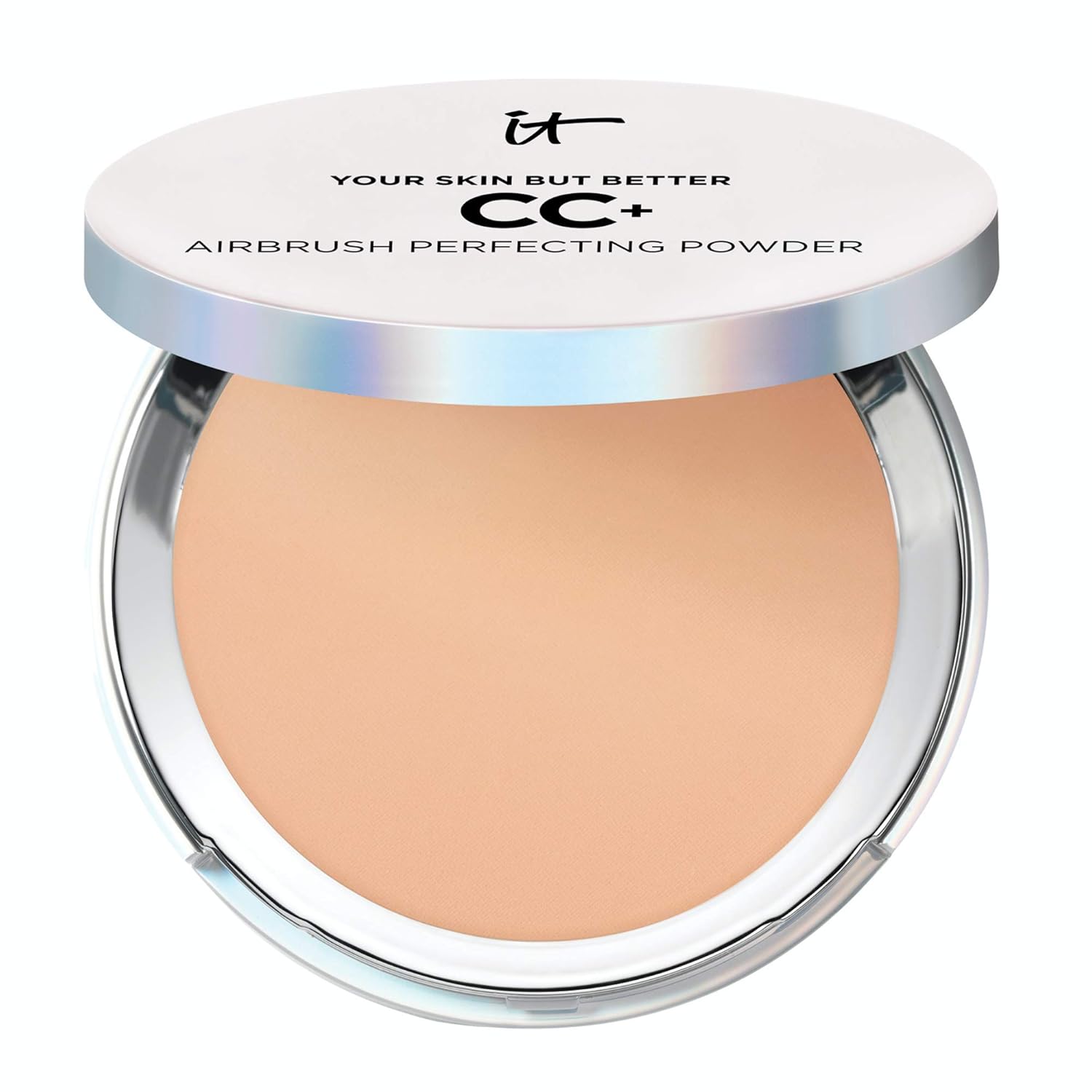 IT Cosmetics Your Skin But Better CC+ Airbrush Perfecting Powder - Medium (W) - Camouflage Pores, Dark Spots & Imperfections - With Peptides, Silk, Niacin & Hydrolyzed Collagen - 0.33 oz : Beauty & Personal Care