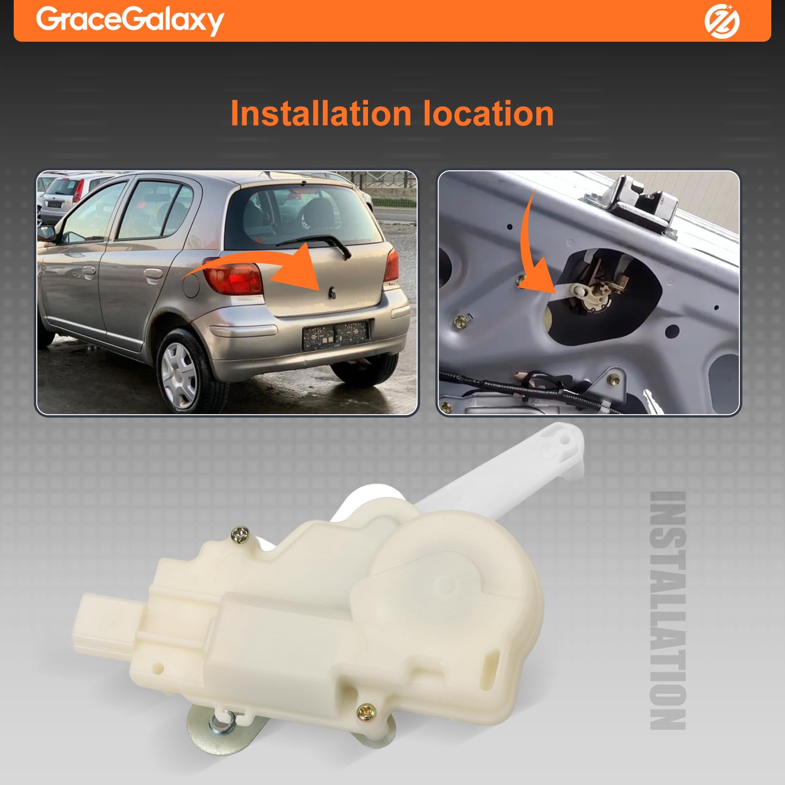 GraceGalaxy Serratura Bagagliaio Portellone 2 Pin 69150-52011 per Yaris 1999-2005 Interruttore Attuatore Bagagli Posteriore