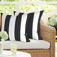 Vista 40 de Paquete de 2 almohadas lumbares impermeables para exteriores con rellenos, 12 x 20 pulgadas, almohada decorativa rectangular para patio, hogar