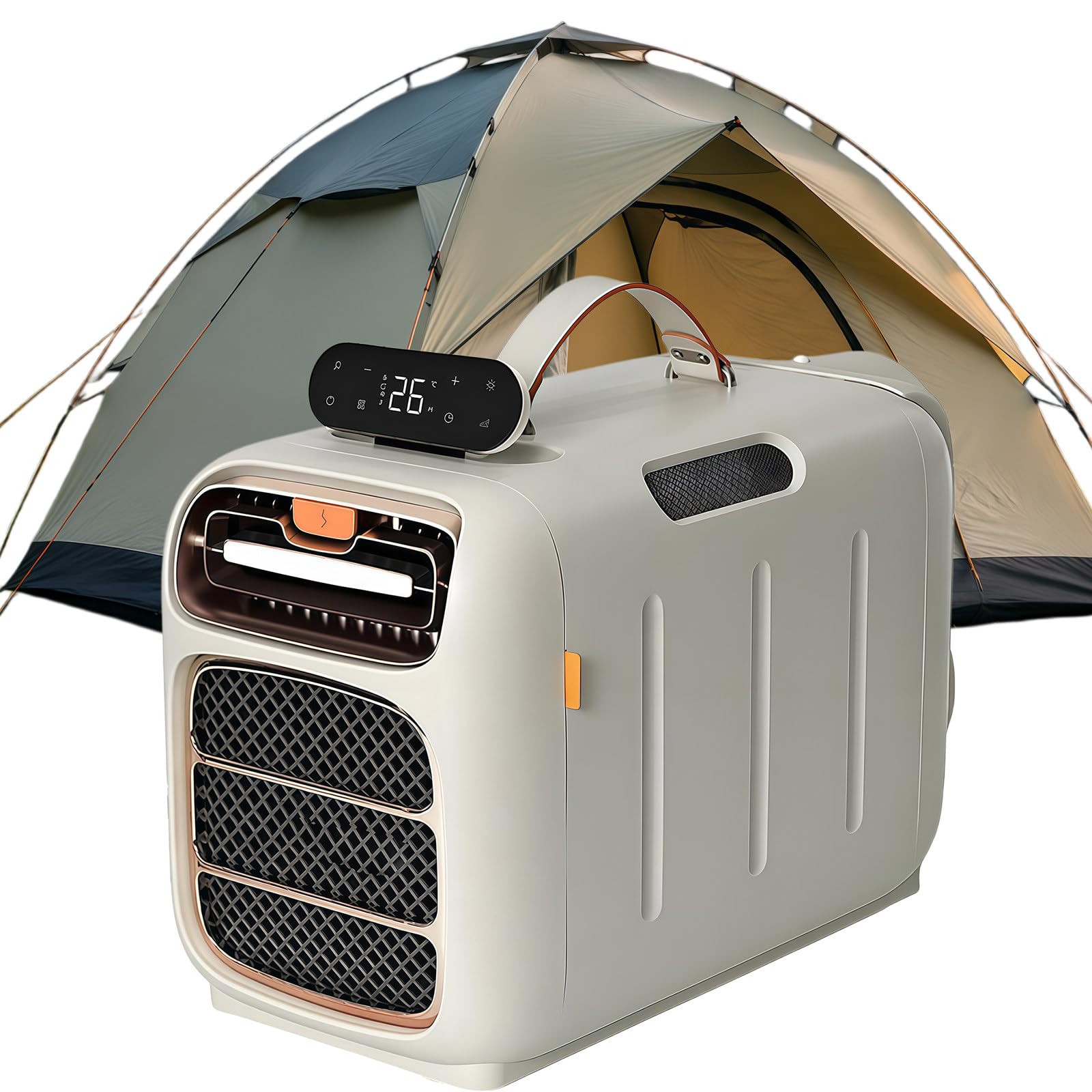 SHUMIAO Mini Air Conditioner, 1500W Powerful 5200 BTU Portable Air Cooler & Heater with Bluetooth Music Streaming & Ergonomic Top Handle for Student Accommodation, Trucks & Camping