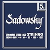 Blue Label Base Strings, Stainless Steel Strings, 5 Strings, 040-125 SBS40B Blue