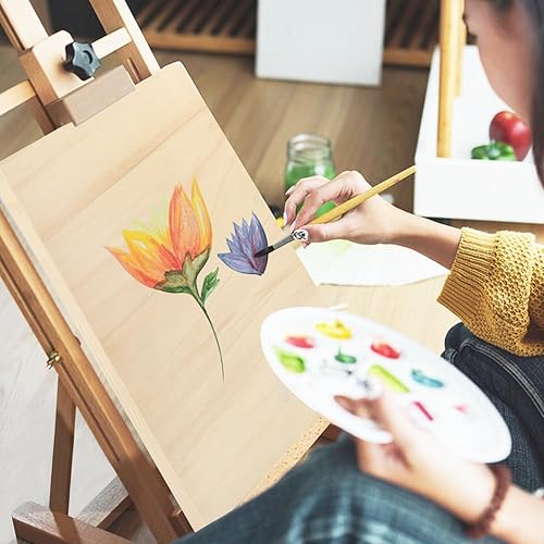 Miniatura 6 de GNIEMCKIN Paquete de 12 tableros de lienzo de madera para pintar, paneles de lienzo de 9 x 12 pulgadas para proyectos de arte, paneles de artista