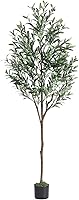 6FT Alupssuc Artificial Olive Tree with White Planter - Lifelike Faux Indoor Plant for Home Office Living Room Decor
