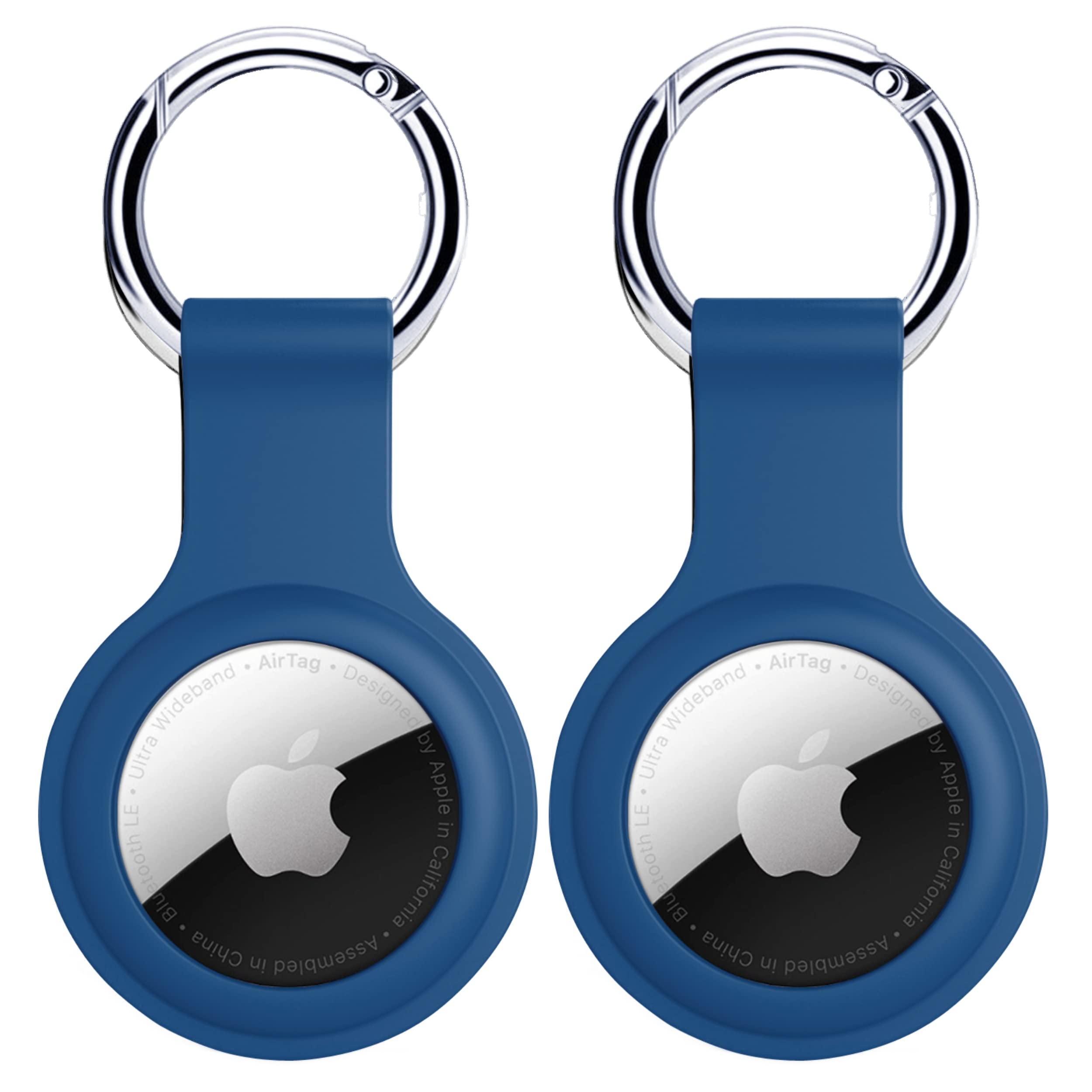 SQUIF Airtag Case for Apple Airtags Silicone Case Protective Cover for Airtag Case Locator Tracker Anti-Lost Device Keychain Protection Sleeve (2 x Blue) (B09VFVS52C) Amazon Price History, Amazon Price Tracker