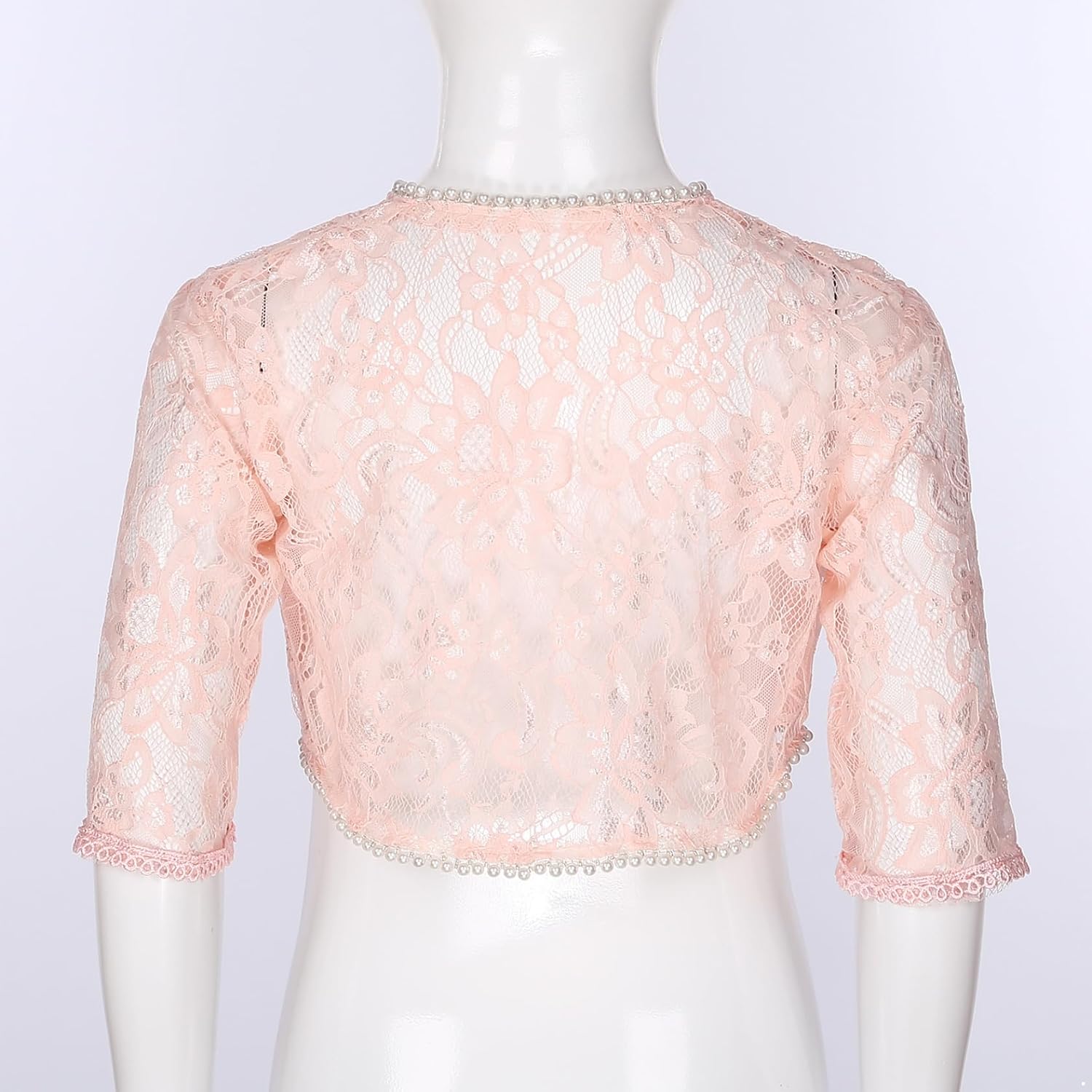 Sywiyi Girls Cropped Cardigan Kids Floral Lace Bolero Half Sleeve Wedding Flower Girl Dress Shawl Shrug