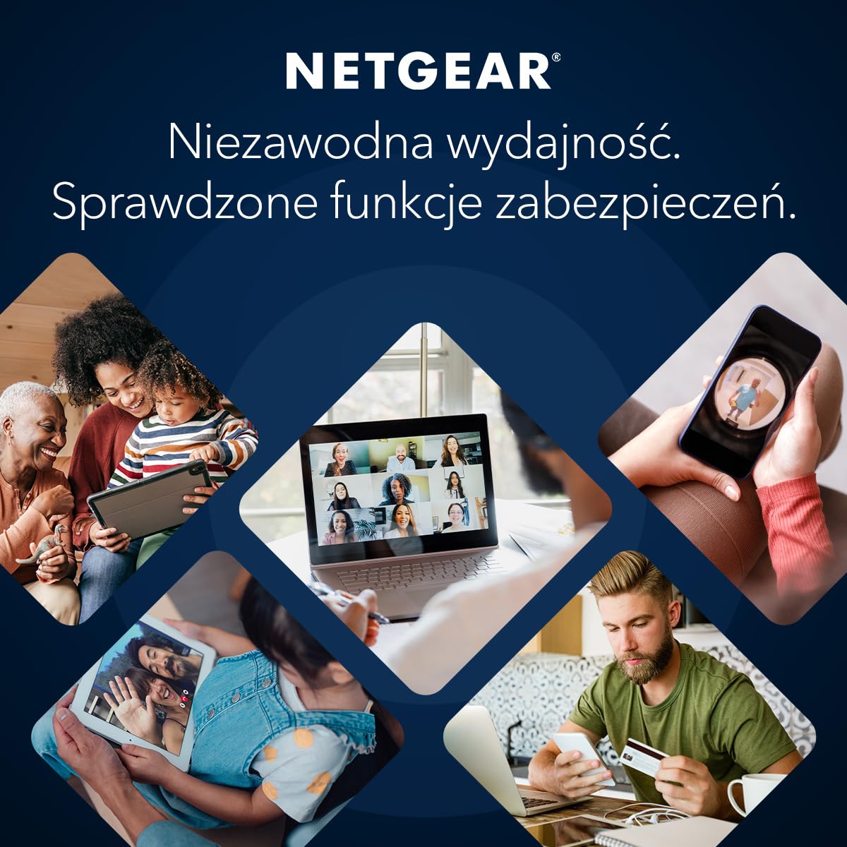 Dwupasmowy system Mesh WiFi 7 NETGEAR Orbi serii 370 do użytku domowego (RBE373) — router + 2 wzmacniacze, funkcje zabezpieczeń, 3,6 Gb/s, zasięg 360 m2, 70 urządzeń, port internetowy 2,5 GB, BE3600