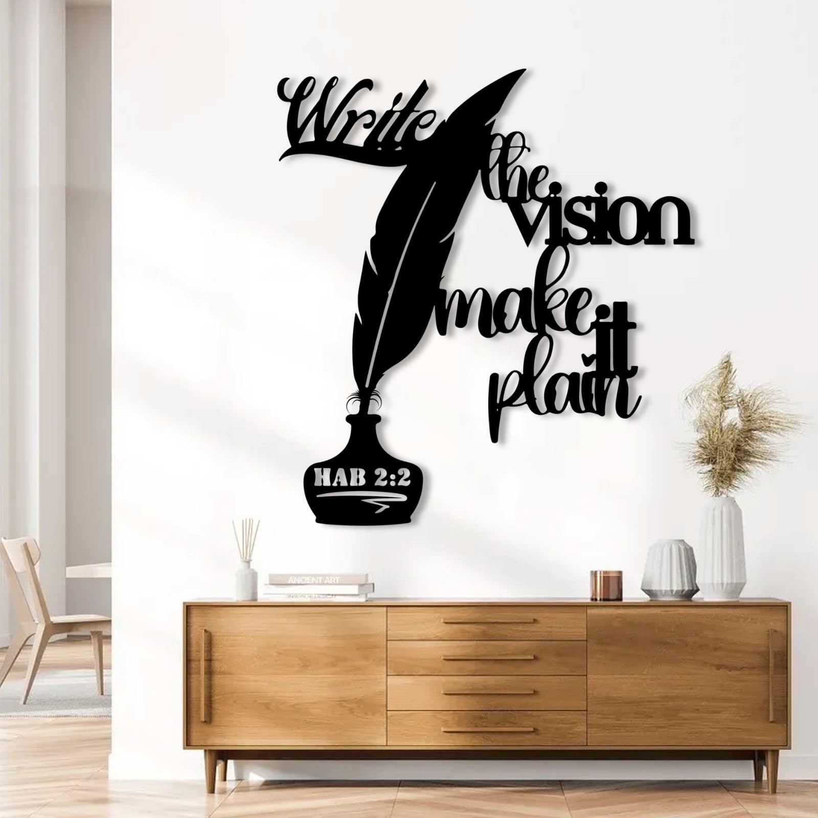 Bible Verses Metal Wall Decor, Scripture Wall Art, Christian Metal Wall Decor, Christian Bible Verses Wall Art, Faith Wall Decor, Metal Word Wall Art, Wall Hanging (41"x38" | 105x96 cm, Black)